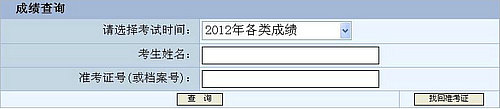 重慶市2012年執(zhí)業(yè)藥師考試成績(jī)查詢?nèi)肟? width=