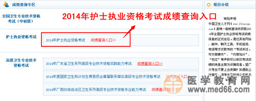 2014年護士執(zhí)業(yè)資格考試成績查詢?nèi)肟? width=