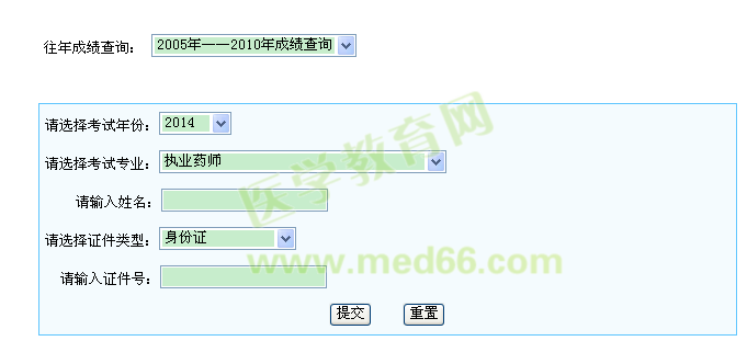 寧夏執(zhí)業(yè)藥師考試成績查詢入口