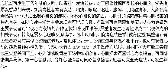 心肌炎會有什么早期癥狀？