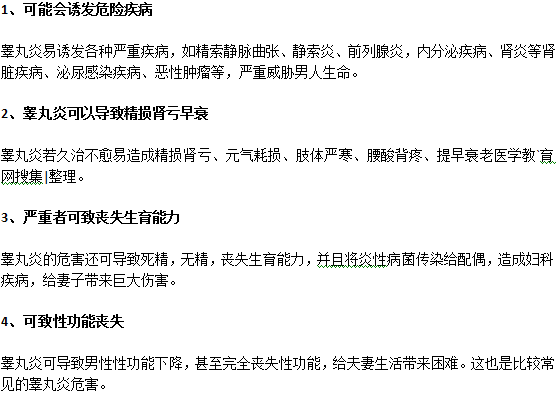 睪丸炎會(huì)產(chǎn)生什么危害？