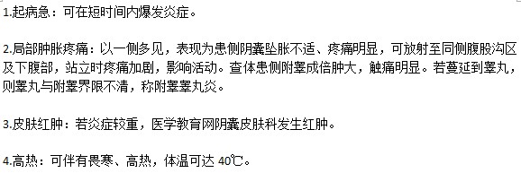 急性附睪炎都由哪些特點(diǎn)