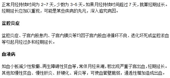 女性經(jīng)期過長(zhǎng)可能是以下疾病的先兆