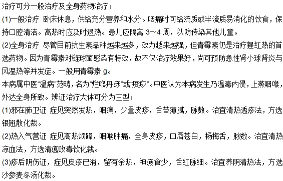 孩子患上了猩紅熱有哪些治療方法？