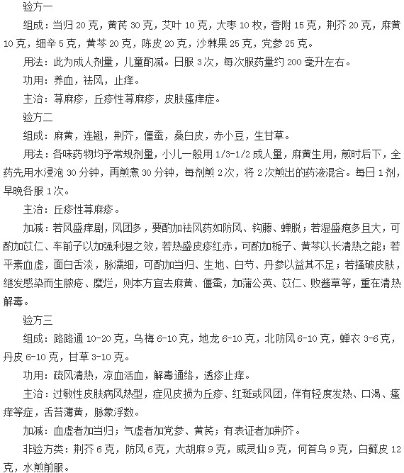 治療小兒蕁麻疹的有效方法有哪些？