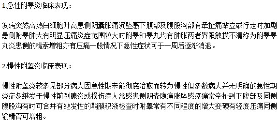 急性附睪炎患者會(huì)有哪些特征性的臨床表現(xiàn)？