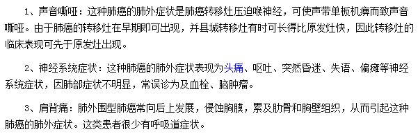 肺癌患者會(huì)有哪些患病的體征表現(xiàn)？