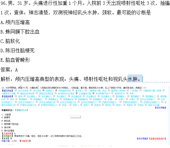 醫(yī)學(xué)教育網(wǎng)課程vs2018年臨床執(zhí)業(yè)醫(yī)師試題圖文對(duì)比第四單元（完結(jié)）