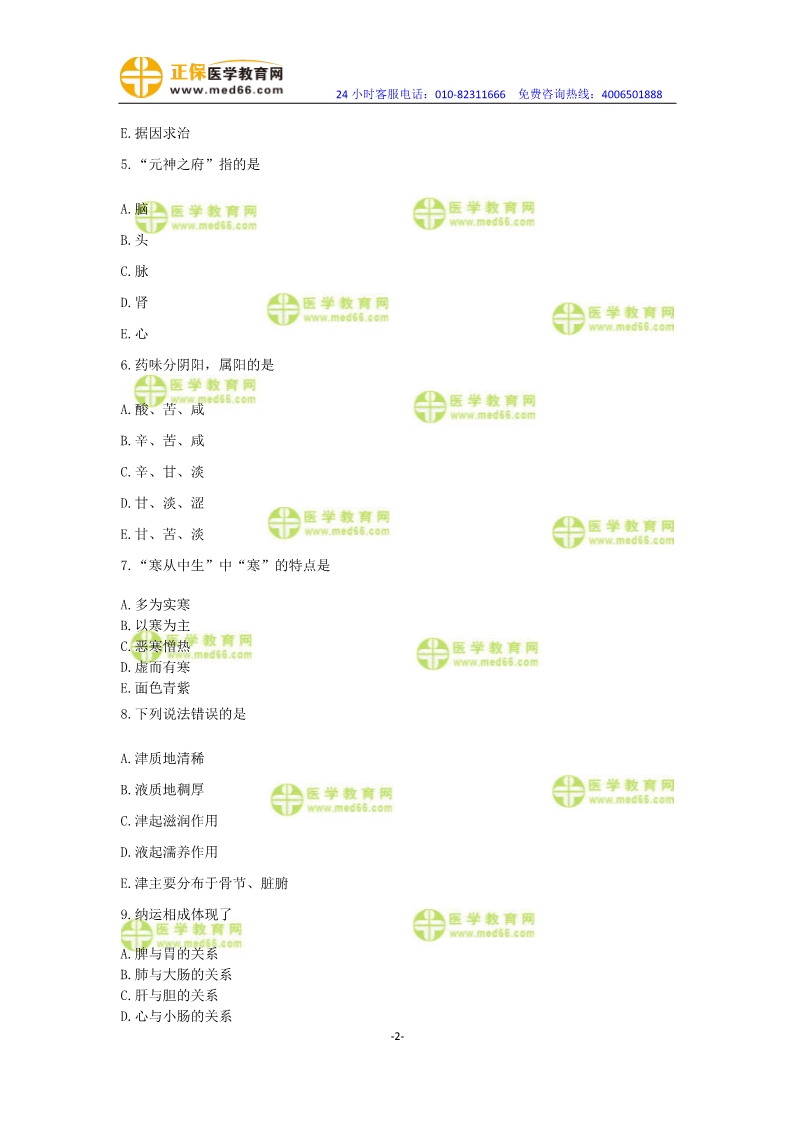 2019年中醫(yī)執(zhí)業(yè)醫(yī)師二試?？紲y評試卷