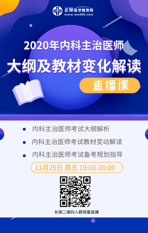 2020年內(nèi)科主治醫(yī)師考試大綱解析免費直播