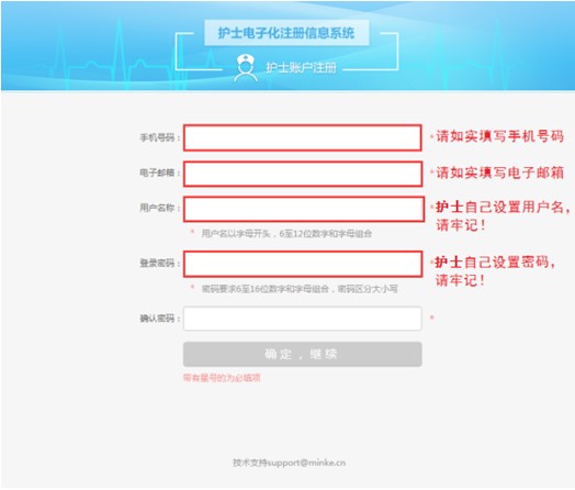 護(hù)士電子化注冊(cè)手機(jī)號(hào)郵箱