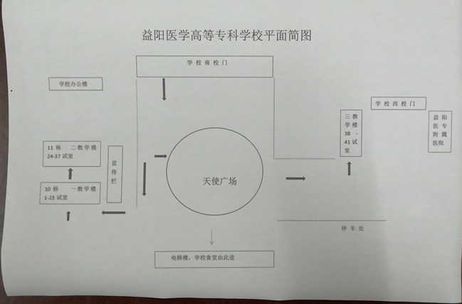 益陽醫(yī)學高等專科學校平面簡圖