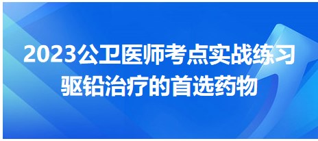 2023公衛(wèi)醫(yī)師考點實戰(zhàn)練習(xí)-驅(qū)鉛治療首選藥物