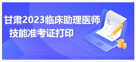 甘肅2023臨床助理醫(yī)師技能準考證打印