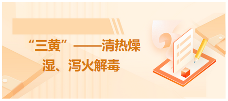 “三黃”——清熱燥濕、瀉火解毒