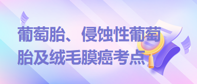 葡萄胎、侵蝕性葡萄胎及絨毛膜癌考點(diǎn)