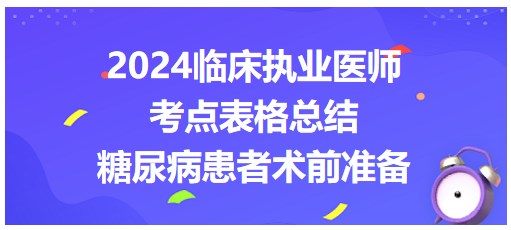 糖尿病患者術(shù)前準備